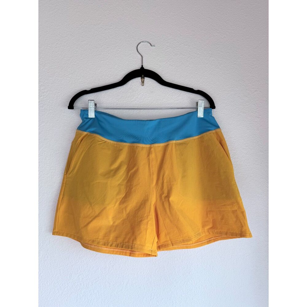 NEW Cotopaxi Women's Vamos Hybrid Pull-On Shorts in Marigold Yellow & Sky Blue S - Picture 7 of 11
